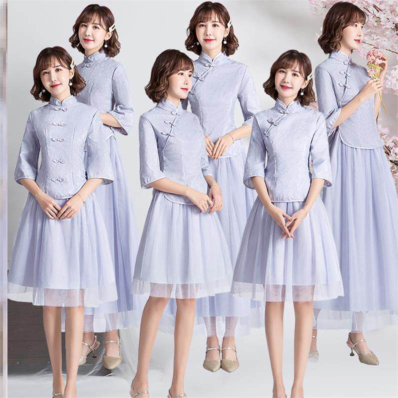 订婚晚宴简约走秀舞会礼服长款女冬款中式伴娘服秋装长袖女裙女装|ruв категории Женская одежда, Cвадебные платья, платье/вечернее платье - от Buy2taobao.com для оказания профессиональной услуги покупки агента Taobao