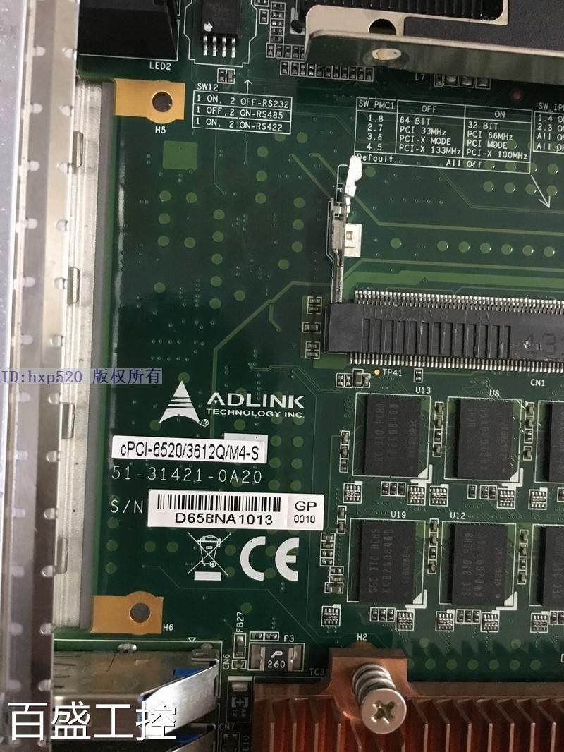 凌华 cpci-6520/3612q/m4-s 51-31421-0a20设备主板cpci-6520
