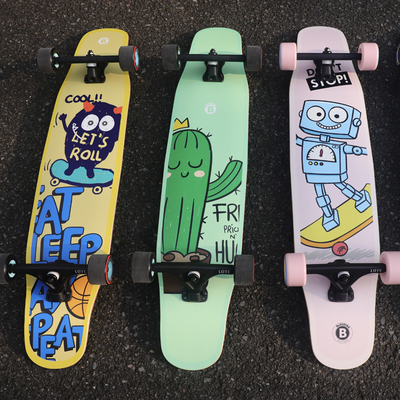 Bleeding儿童长板 专业儿童滑板 男孩 女孩 初学者专业 成人代步