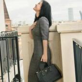 中袖 法式 修身 Hysan小狐狸秋冬新款 包臀气质显瘦圆领打底裙 Maison