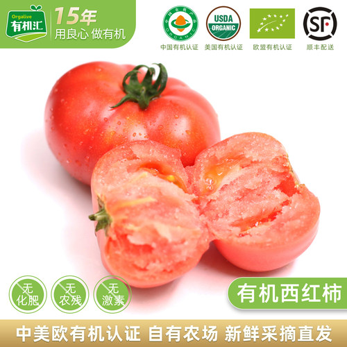 有机汇无农残自然熟番茄顺丰包邮