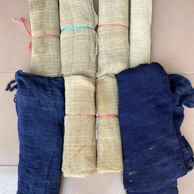 七八十年代纯手工天然苎麻布夏布老麻布民宿DIY门帘窗帘蚊帐布