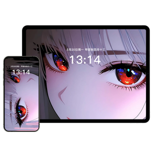 明眸女孩眨眼动态实况桌面壁纸苹果安卓手机IPAD平板横屏锁屏视频