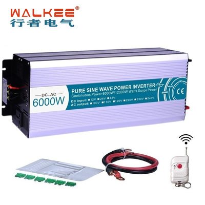 房车专用纯正波6000w逆变器  足功率24v48v转220v远程控制逆变器