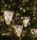 星星灯 景观挂饰室外防水 太阳能星空灯 户外锥形太阳能庭院灯led