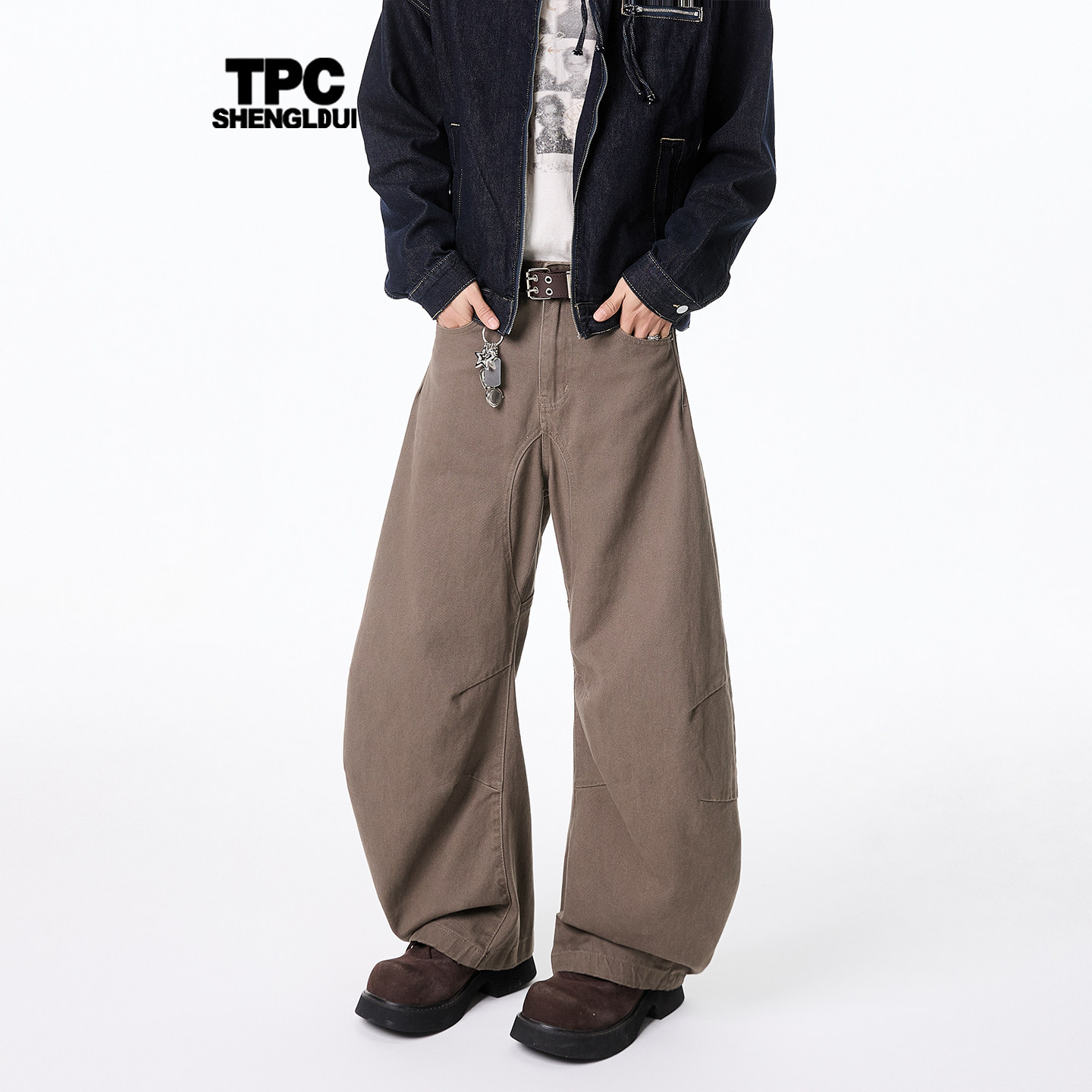 美式工装裤男款阔腿宽松新款弯刀裤子男款秋冬今年流行超火裤子男,男装,休闲裤,淘宝优惠券,粉丝福利购,淘宝优惠卷