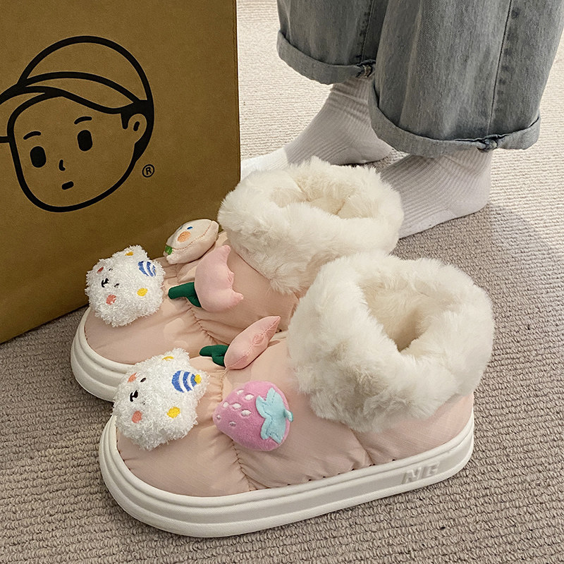 少女心可爱防水保暖棉鞋