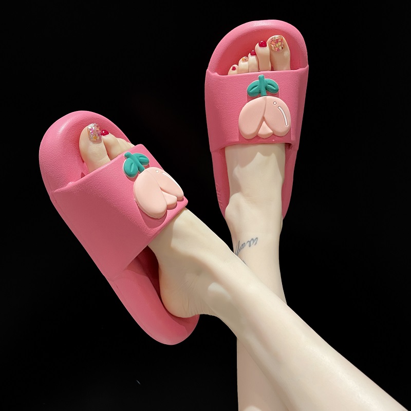 可爱踩屎感郁金香凉拖鞋卡通