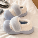 棉拖鞋女冬季家居室内加绒加厚包跟保暖厚底增高外穿防滑毛毛棉鞋