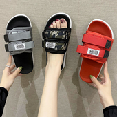 网红外穿沙滩凉拖鞋 拖鞋 潮流时尚 情侣防滑厚底2025新款 女夏季 韩版