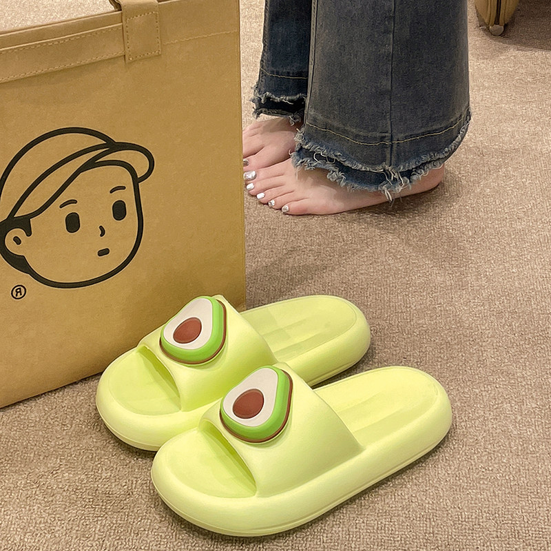 踩屎感厚底拖鞋女士夏季外穿2025新款可爱水果室内家居防滑凉拖鞋,女鞋,一字拖,淘宝优惠券,粉丝福利购,淘宝优惠卷