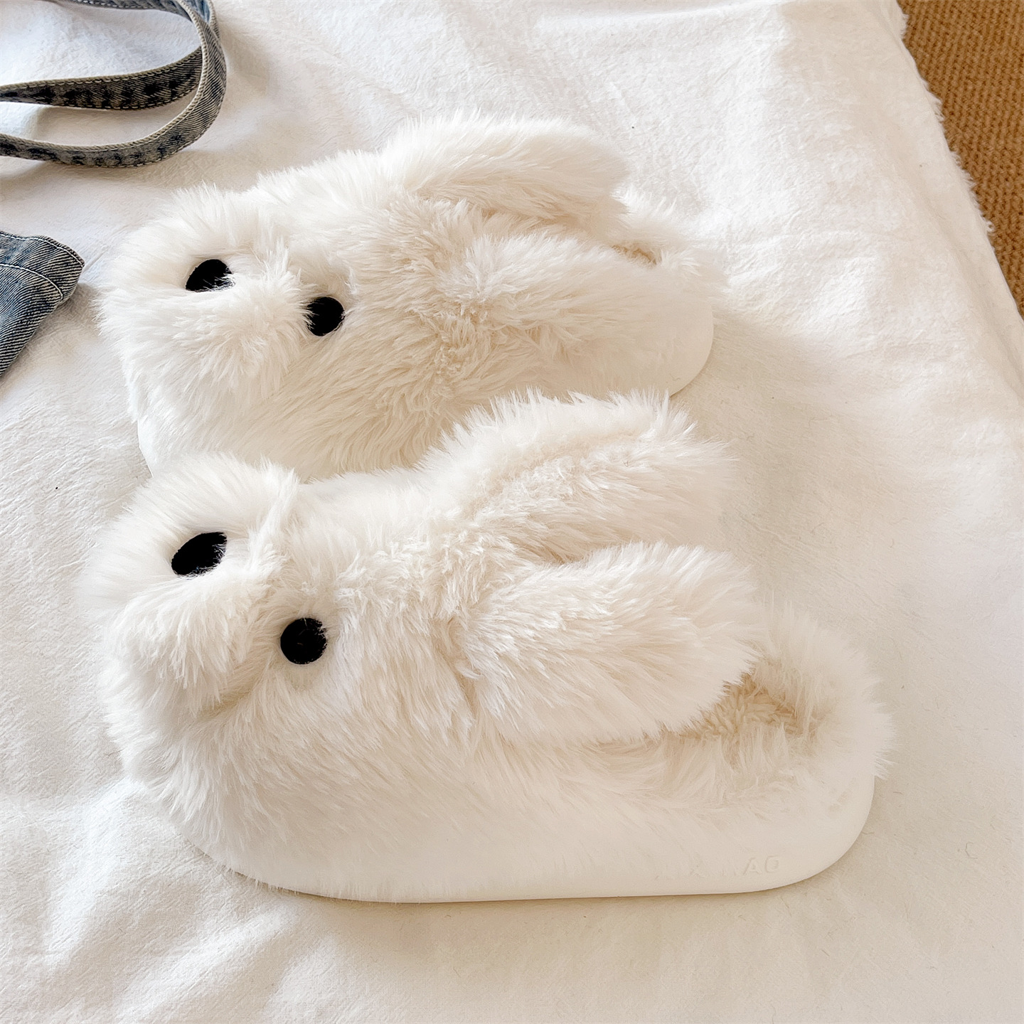 可爱小狗毛毛拖鞋,居家外穿都可以