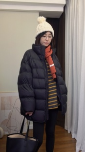 wenlustore冬季新款中长款加厚立领羽绒服外套