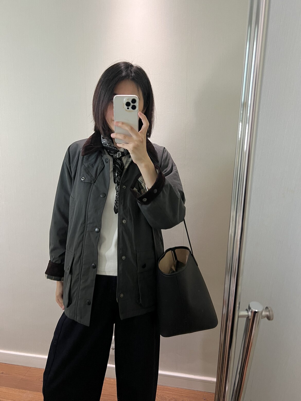 wenlustore冬季新款工装巴恩风中长款3M新雪丽棉夹克棉服外套女