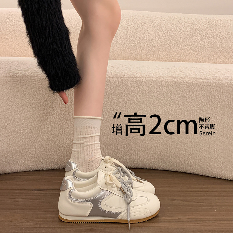 时尚拼色德训鞋女2026新款韩版百搭舒适平底小白鞋系带休闲运动鞋,女鞋,德训鞋,淘宝优惠券,粉丝福利购,淘宝优惠卷