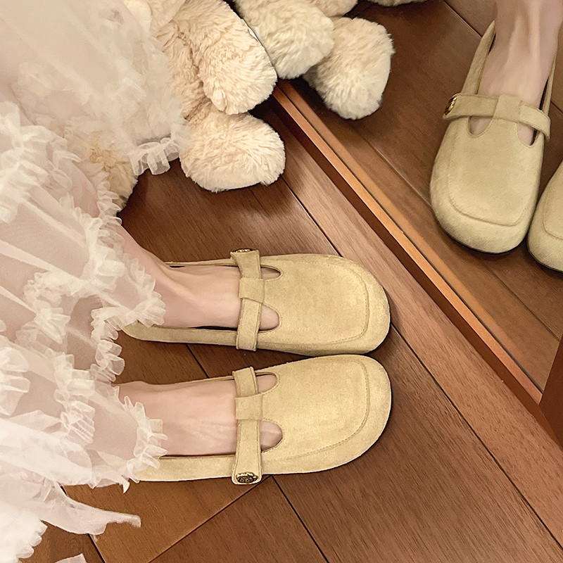 复古浅口单鞋女2026春季新款软底平底玛丽珍鞋仙女风配裙子奶奶鞋,女鞋,浅口单鞋,淘宝优惠券,粉丝福利购,淘宝优惠卷