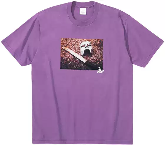23Fw Mf Doom Tee Hip-Hop Dagger Mask Round Neck Short-Sleeved T-Shirt Printed Bottoming Shirt for Men and Women Couples