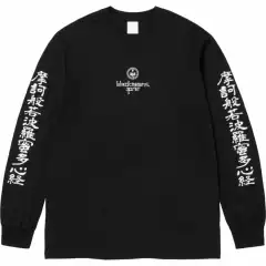 Fw23 Blackmeans Tee Heart Sutra Buddhist Sutra Chinese Kirin Arm Long Sleeve T-Shirt Bottoming Shirt Men's and Women's Trbottomy