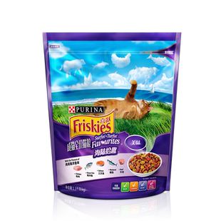 雀巢喜跃猫粮成猫粮肉和海鲜味英短美短布偶喜悦猫粮1.3kg*2包