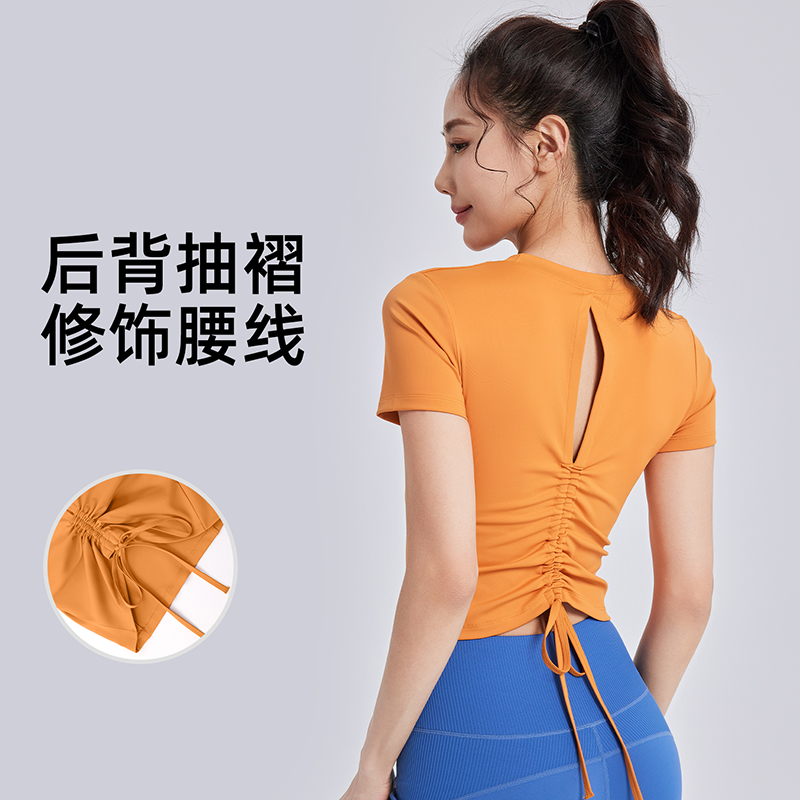抽绳褶皱设计感时尚短袖
