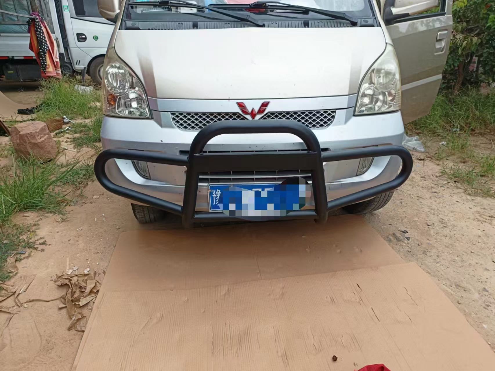 五菱荣光小卡之光新卡改装前后保险杠防撞杠U型前护杠加厚金属杠