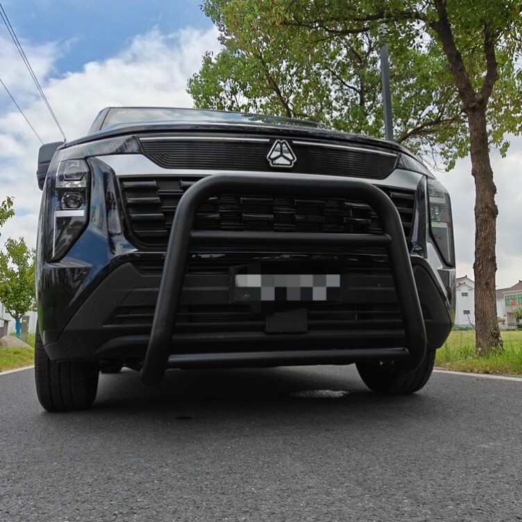 重汽先锋官v改装保险杠前杠后杠防撞杠U型前护杠加厚尾门上车后杠