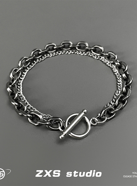 做旧欧美复古做旧拼接钛钢手饰品