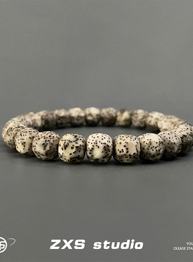 ZXS STUDIO 原生态无相星月菩提手串男女文玩石玉料单圈佛珠手链