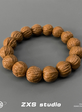 ZXS STUDIO 猴头京八棱土豪凤羽小核桃手串男女佛珠文玩菩提手链