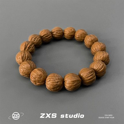 ZXS STUDIO 猴头京八棱土豪凤羽小核桃手串男女佛珠文玩菩提手链