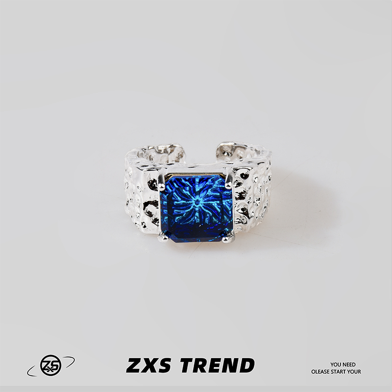 冷淡风不规则熔岩锆石戒指