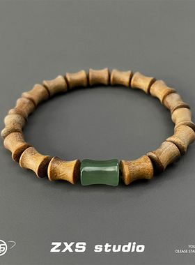 ZXS STUDIO 天然檀木节节高升竹节手串男女转运文玩盘玩上岸礼物