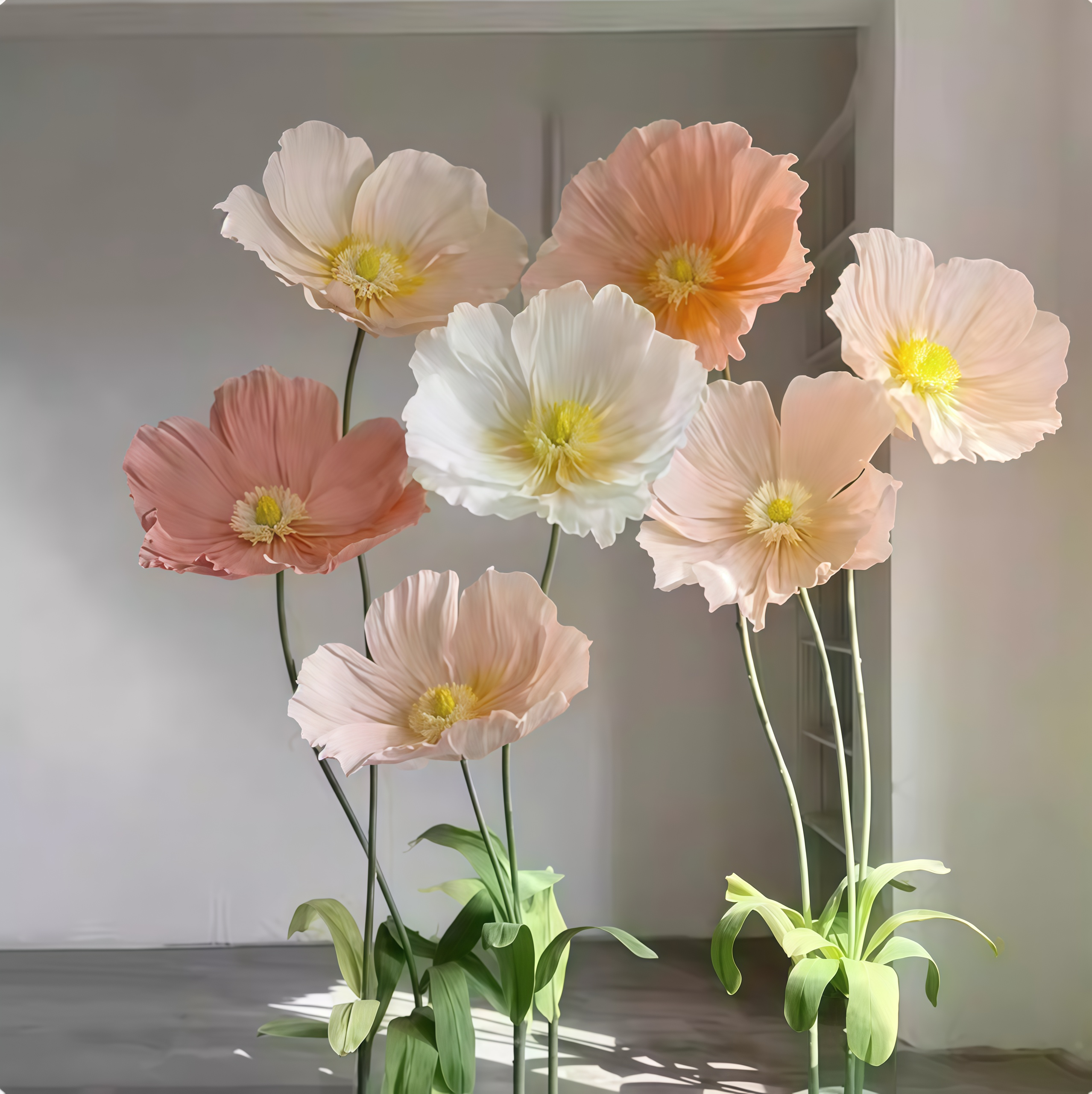 巨型网红纸艺花虞美人成品花朵网红打卡摄影道具橱窗装饰商业美陈,节庆用品/礼品,装扮布置套餐,淘宝优惠券,粉丝福利购,淘宝优惠卷