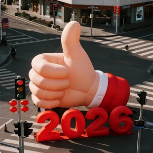 2026新年充气气模大型竖起大拇指手势模型商场街区美陈装饰道具
