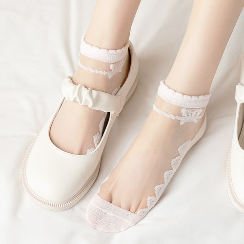 玻璃丝袜子女短袜夏季薄款船袜