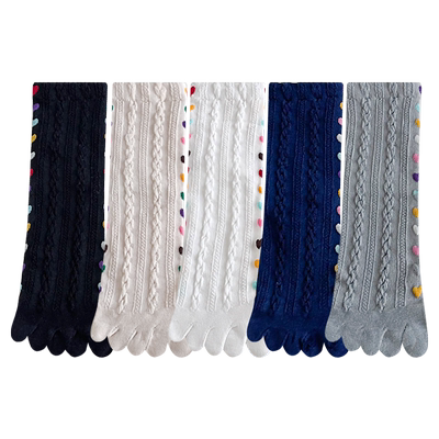 五指袜女纯棉袜子女中筒袜