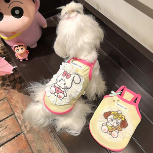 薄款 猫咪狗狗博美宠物衣服夏季 泰迪比熊马尔济斯约克夏衣服背心