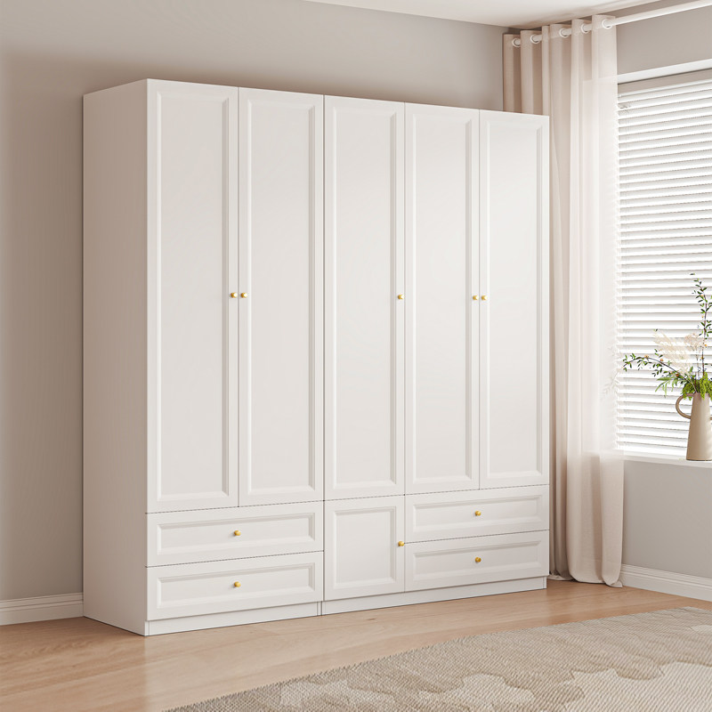 可比熊新款实木衣柜卧室家用收纳柜简约现代挂衣架儿童衣橱