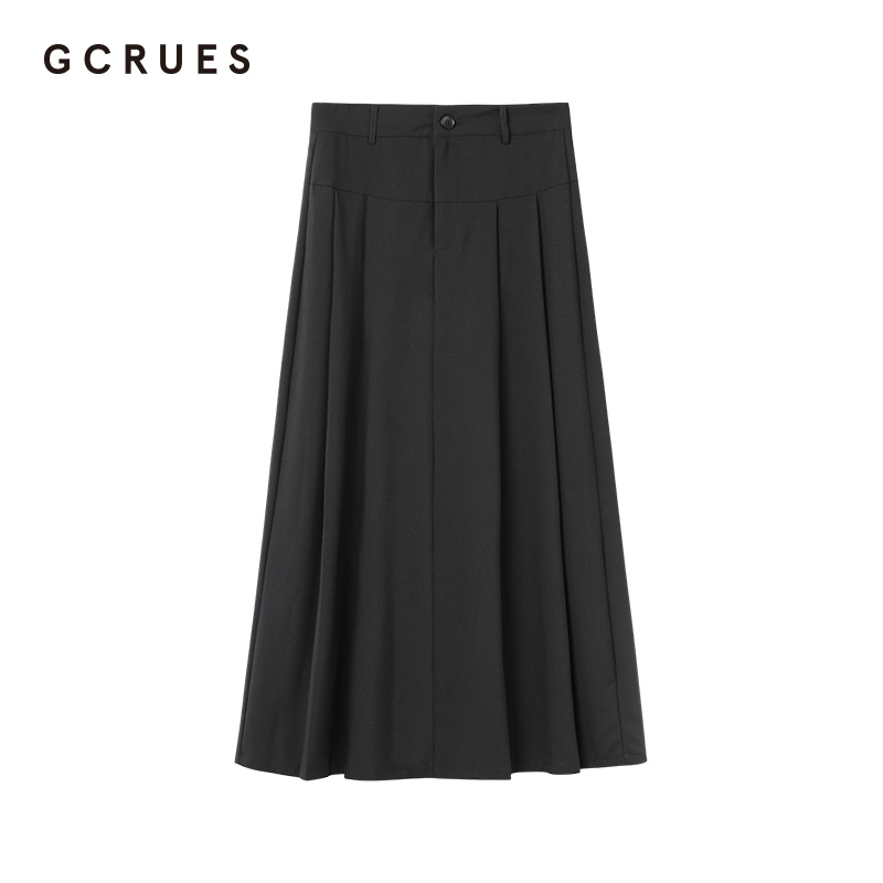 GCRUES中长款皮带百褶半身裙