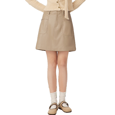 gcrues百搭皮短半裙大口袋