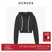 连帽卫衣外套 GCRUES商场同款 G08Q05A2242C 韩版 宽松短款 秋季 新款