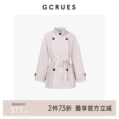 GCRUES休闲短裤风衣外套女2025秋