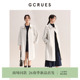 外套 GCRUES商场同款 中长款 风衣女春季 G01C05A1072 休闲条纹翻袖