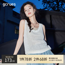 上衣吊带夏装 gcrues两件套小背心短款 无袖 2025夏季 搭配一整套 新款
