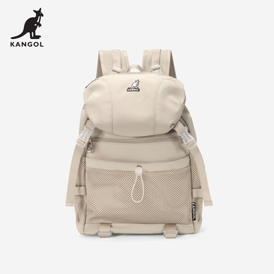 KANGOL休闲简约风双肩包男女大容量轻便户外旅行背包学生实用书包