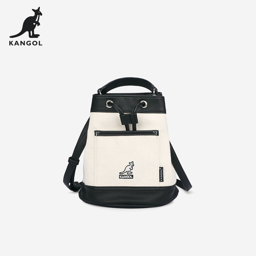 KANGOL时尚拼接斜挎手提水桶包