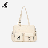 KANGOL波士顿包女洋气高级感小众拉链托特包通勤大容量单肩腋下包