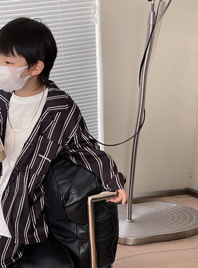 宝多童装男童睡衣夏装冰丝短袖长裤套装家居服夏季薄款韩版空调服