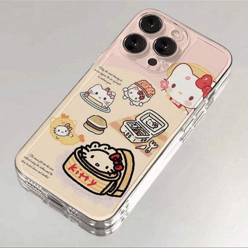 餐盘kt猫适用苹果17PROMAX手机壳iPhone16新款15RO/14/13/12透明