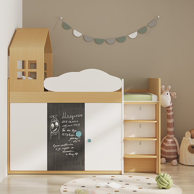 考拉童森高林衣柜床物收一纳儿半床小户上床储下儿童房型柜床柜体